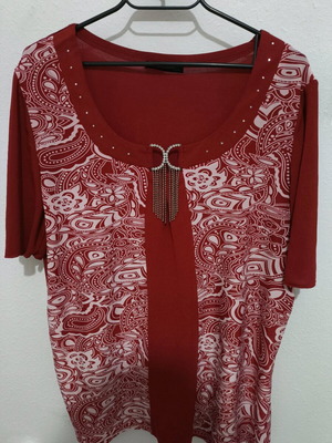 Set of 3 women's red blouses like new, sizes L and above