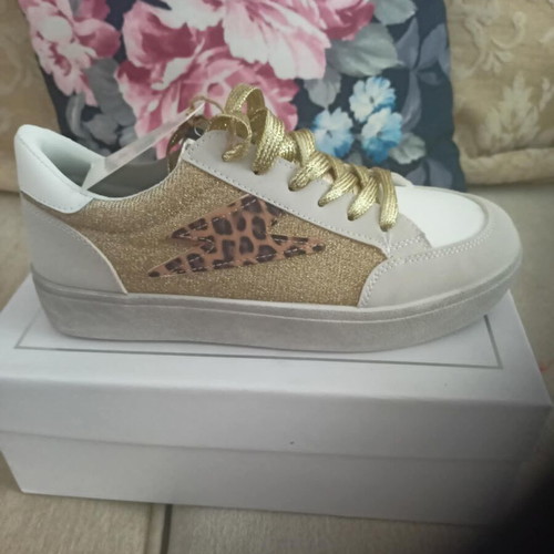 Jomix women's casual shoes size 39 new white and gold