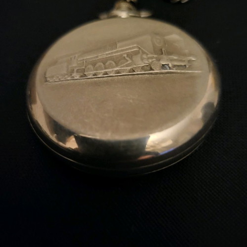 Molnija vintage pocket watch used, stainless steel