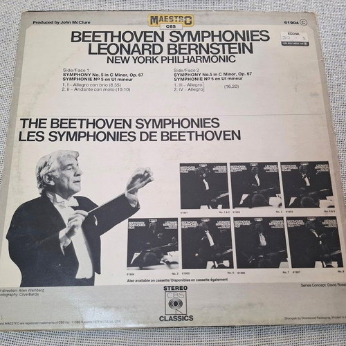 Beethoven Symphony No. 5 LP used, classical music