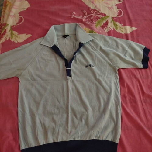 Wrangler men's short-sleeve shirt used, size L, turquoise