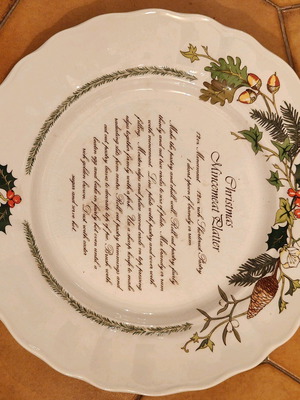 Christmas platter vintage 1970 with box new