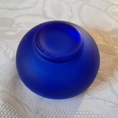 Cristofele cobalt blue candlestick like new, 1990s