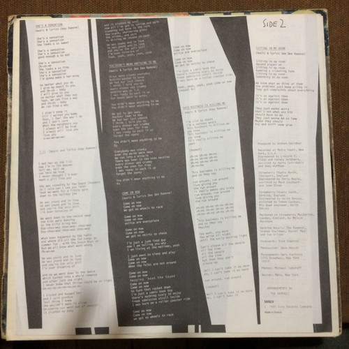 Ramones Pleasant Dreams vinyl used, 1981, rock