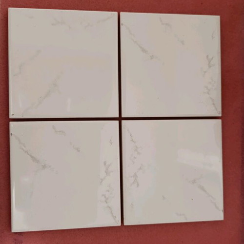 Decorative tiles 10×10 cm new, white marble effect, gloss