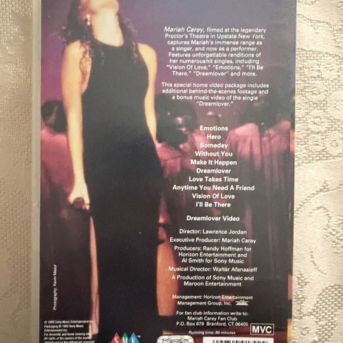 Mariah Carey Live VHS like new, R&B Soul