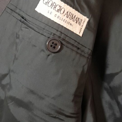 Ανδρικό λινό σακάκι Giorgio Armani σαν καινούργιο, μπλε, μέγεθος XL