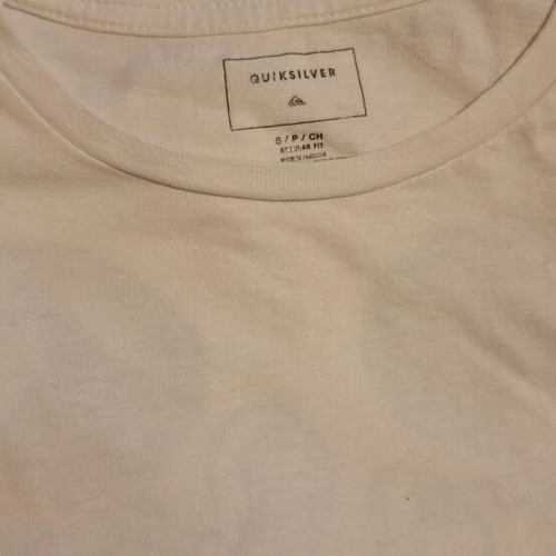 Quiksilver T-shirt like new, white with green print, size S