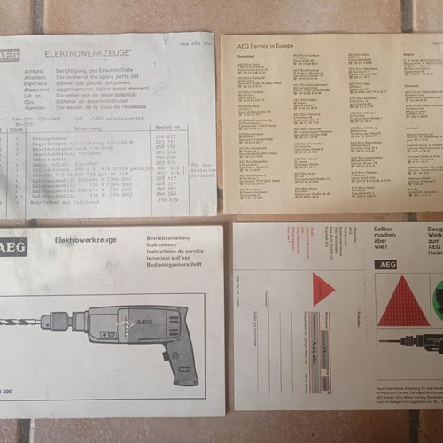 AEG SB 4-500 Professional Drill like new, 4 speeds, Made in West Germany