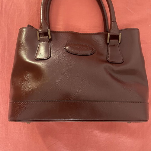 Vintage Orient Bags leather handbag in mahogany and dark brown, like new