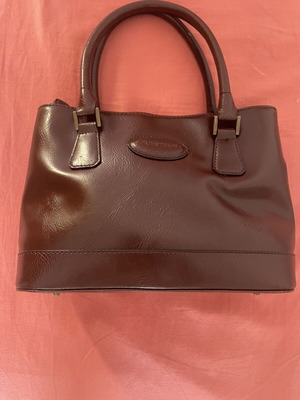 Vintage Orient Bags leather handbag in mahogany and dark brown, like new