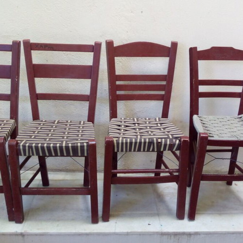 Wooden chairs used