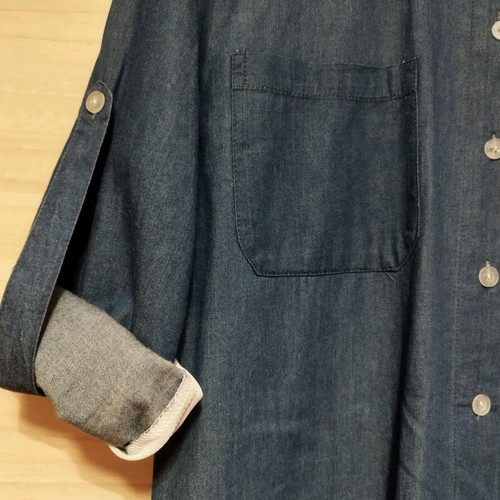 Denim shirt with transparency like new, size medium