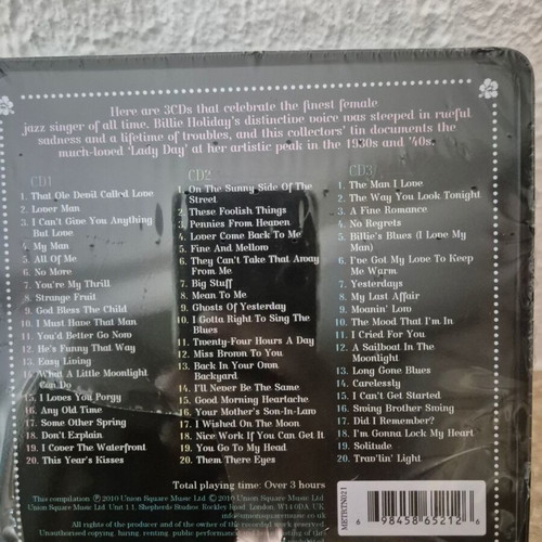 Billie Holiday 3 CD set new, blues