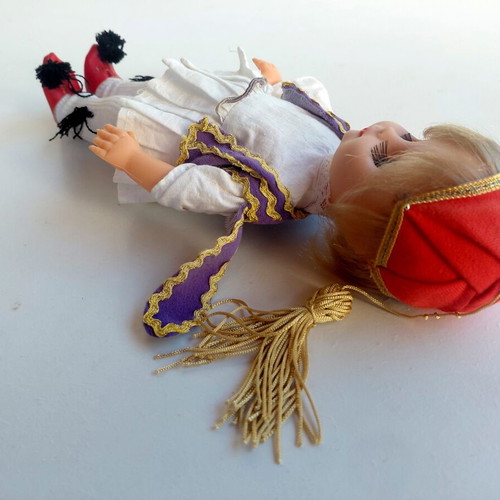 Tsolias Doll Greek Made 1970s, new