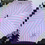 Ομπρέλα Victoria’s Secret 2024 Fashion Show μεγάλη, καινούργια, ριγέ λευκό-ροζ