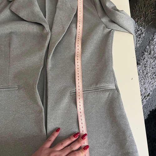 Grey suit set like new, S, polyester with stripes