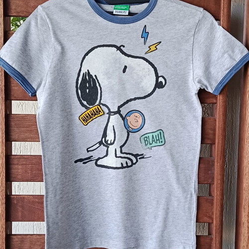 United Colors of Benetton Peanuts T-shirt like new, boys 10-11 years, gray
