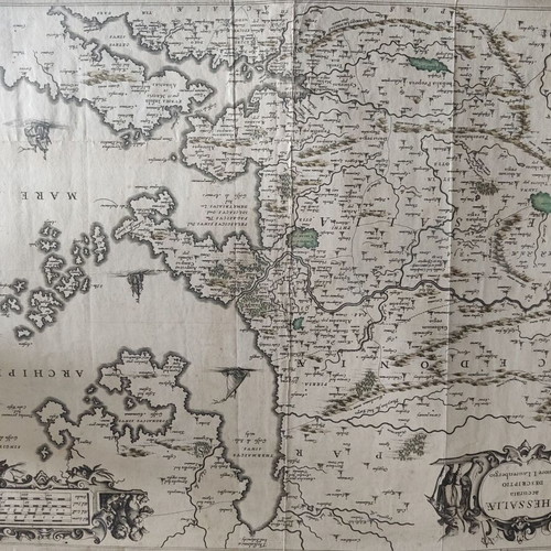 Authentic map of Thessaly by Jansonius used, 60x50 cm