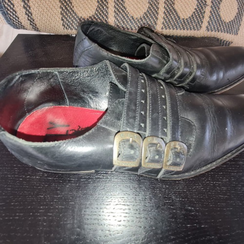 Fly London leather men's shoes size 43 used black casual