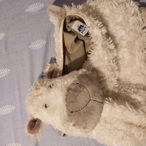 Jellycat plush lamb bag, soft and unique