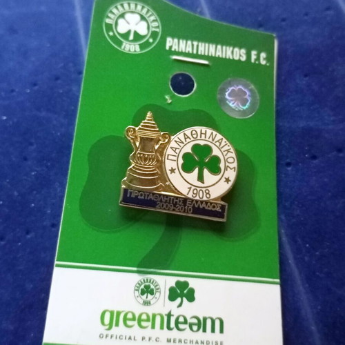Panathinaikos Collectible Pin Champion of Greece 2009-2010