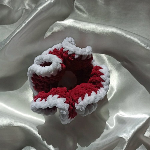 Handmade Christmas fluffy scrunchie new