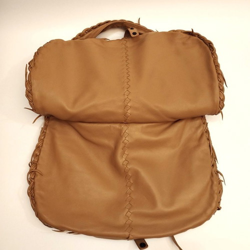 Leather bag beige new with pouch