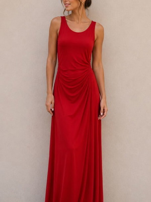 Red dress size S, new
