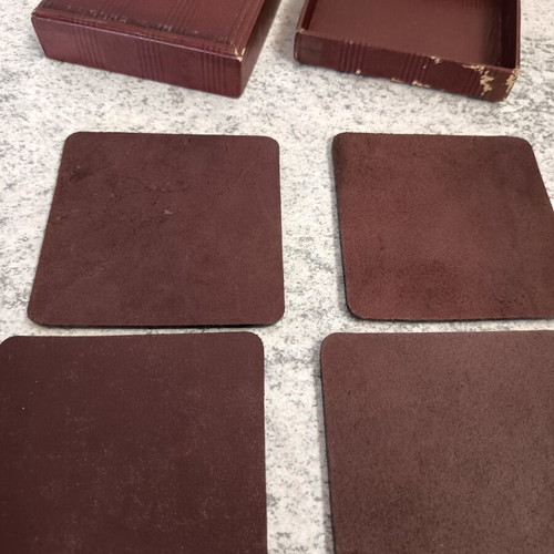 Dimple 15 Years Old vintage coaster set with box, 4 pieces