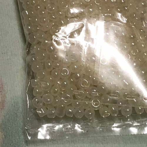 Γυάλινες χάντρες LUMINGZANG No 40, καινούργιες, 1000 τεμ., 1 mm