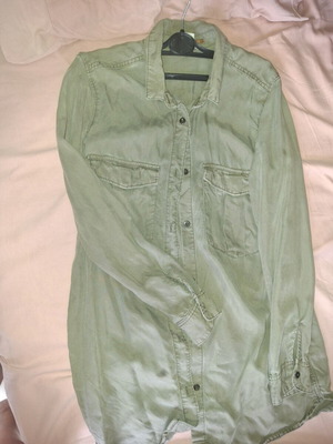 Shirt, military green, size M