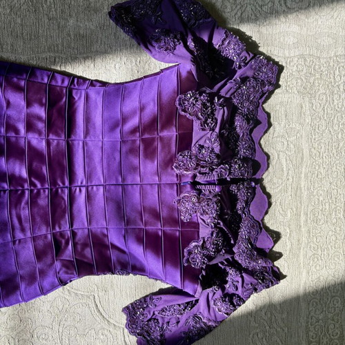 Italian dress new, handmade, XS, purple