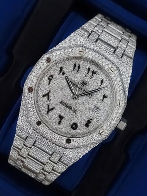Audemars Piguet αυτόματο ανδρικό ρολόι με πλήρη επικάλυψη από πέτρες
