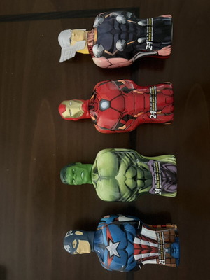 Shampoo with superheroes empty, used