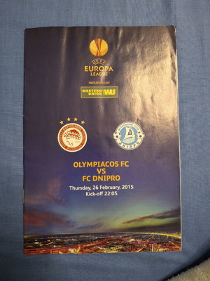Olympiacos Match Programme Europa League 2014-15 new
