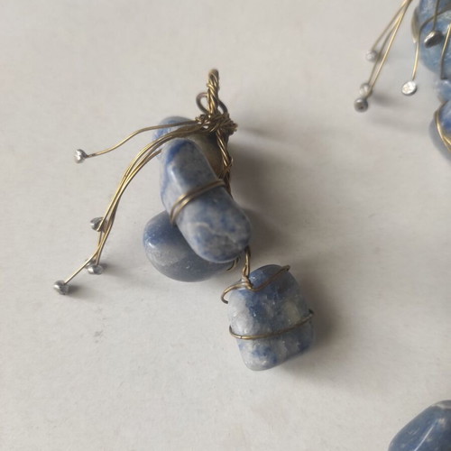 Semi-precious stones blue quartz, aventurine and sodalite new