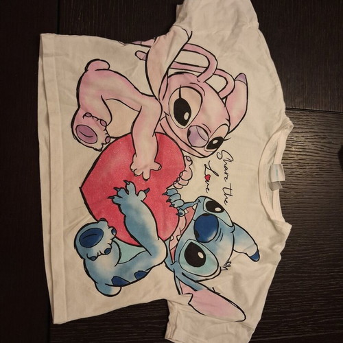 Stitch short sleeve shirt like new, girls' size 140 cm, white