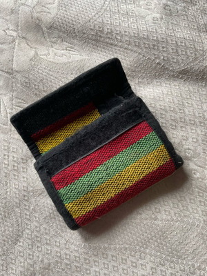 Reggae wallet used, red multicolor