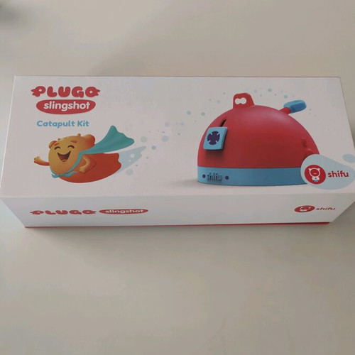 PlayShifu Plugo Slingshot slingshot like new with educational building blocks game