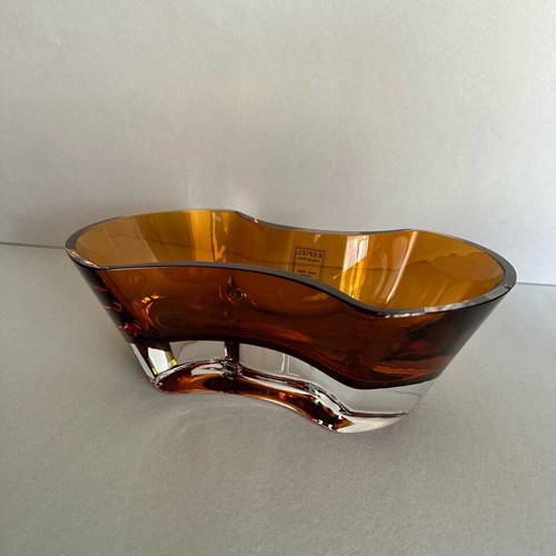 Handmade crystal decorative container ESPIEL used, modern two-tone design