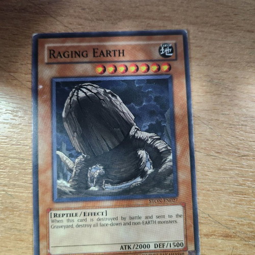 Yugi Raging Earth card used, excellent condition