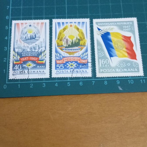 Romanian stamps 1967 20th anniversary of the People's Republic like new
