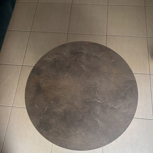 Istikbal coffee table, diameter 83cm, minor top defect