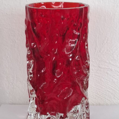 Red lava vase used