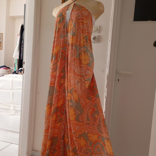 Ble Resort Collection maxi summer dress one size like new, breathable crepe fabric