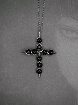 Gothic cross necklace handmade new stainless steel