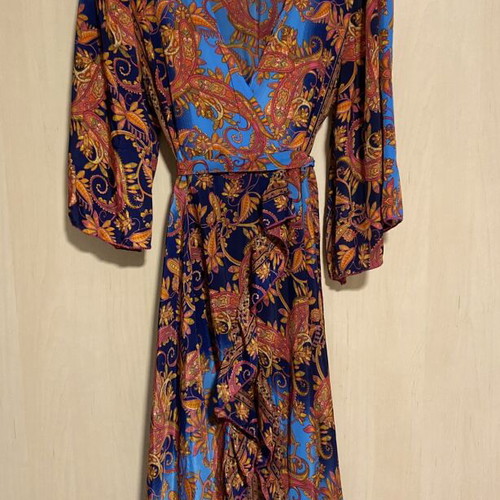 Celestino long colorful dress new, airy with belt