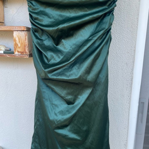 Rococo Satin Strapless Dress like new, green, size M/L