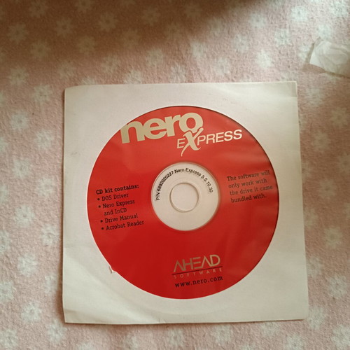 Nero Express software used, unscratched